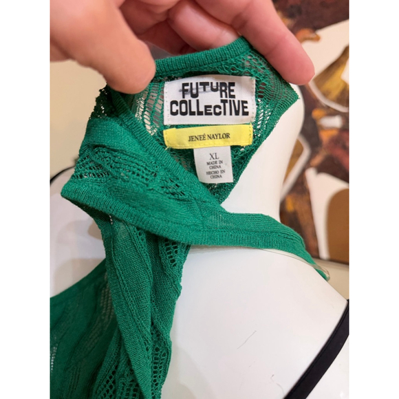 FUTURE COLLECTIVE Green Knit Tank Top XL - Picture 4 of 4